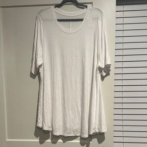 Lane Bryant White Short Sleeve Tee